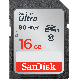 Comprar MEMORIA SDHC 16GB CLASE 10 SANDISK ULTRA UHS-1 533X (80MB/s) en Medios de Almacenamiento de la marca SANDISK